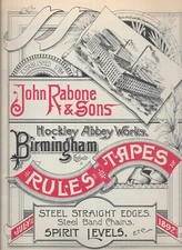 JOHN RABONE & SONS 1892 CATALOGUE REPRINT