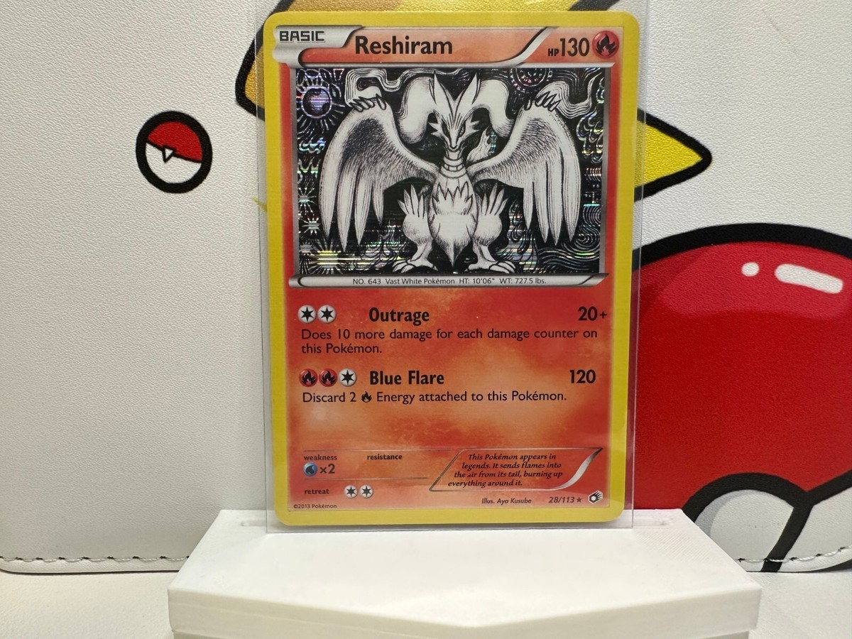 Reol 文明EP Reshiram Holo Rare - Legendary Treasures 28/113 - Black
