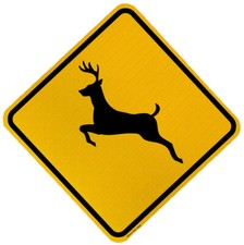 Deer Crossing X-Ing Aluminum Rust Free Sign W11-3
