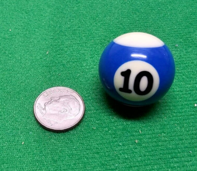 Replacement Mini Billiards Pool Ball 1'' Ball Number #10 Stripe Blue 0.5 oz Tiny