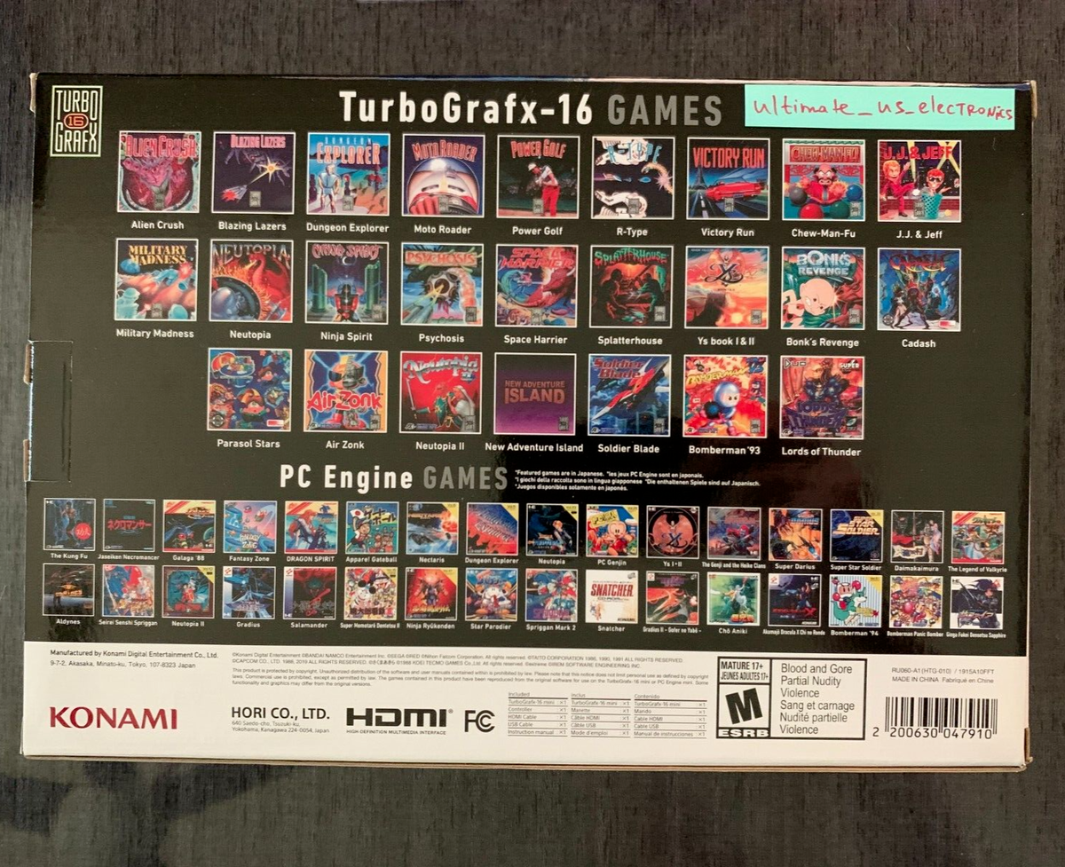 Turbografx 16 Mini Game Console 2020 Edition PC Engine TG16 Turbografx 16 Mini Game Console 2020 Edition PC Engine TG16
