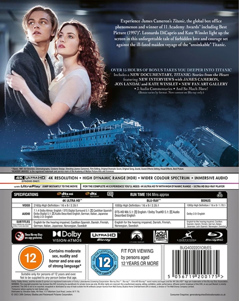 洋画・外国映画 Titanic Ultimate Edition DVD Amazon.com: Titanic [4K UHD] : Leonardo DiCaprio, Kate