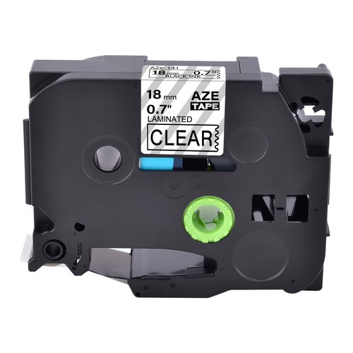 Compatible with Brother PT-1910 Black on Clear Label Tape TZ-141 TZe141 18mm - Picture 3 of 12