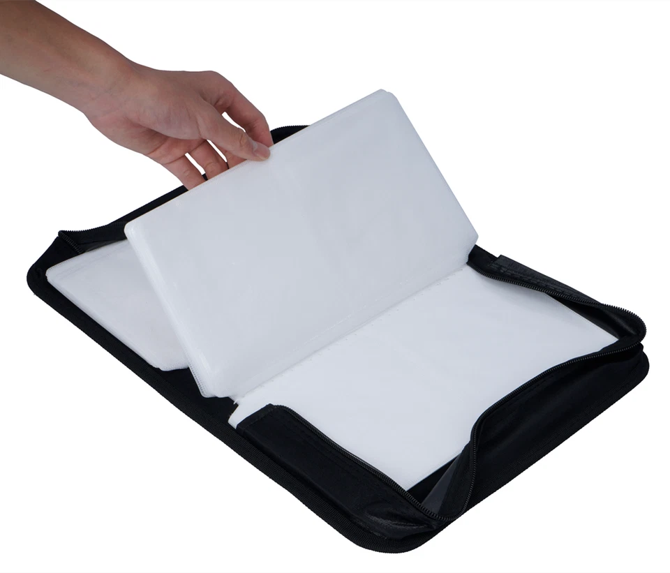 128 DVD CD DISC Holder Plastic Storage Case Folder Wallet Carry Bag Organizer UK - Image 3 of 4