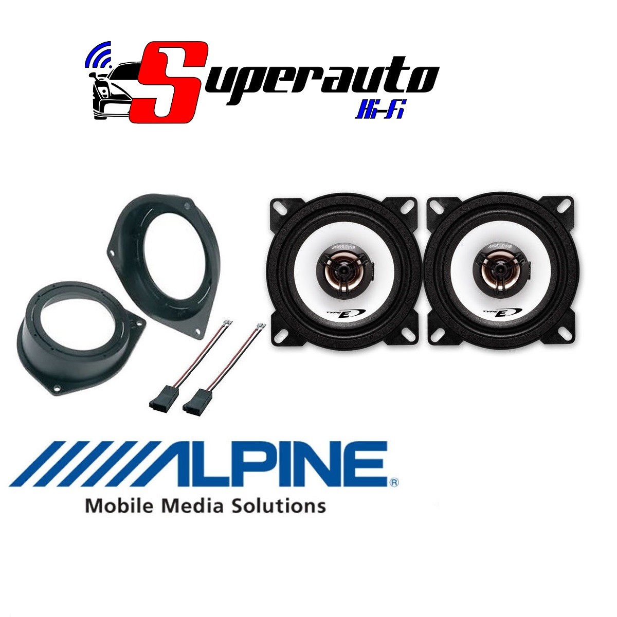 Kit 2 Casse Coassiali Per Fiat Grande Punto - Con Adattatori E Supporti, Predisposizione Anteriore