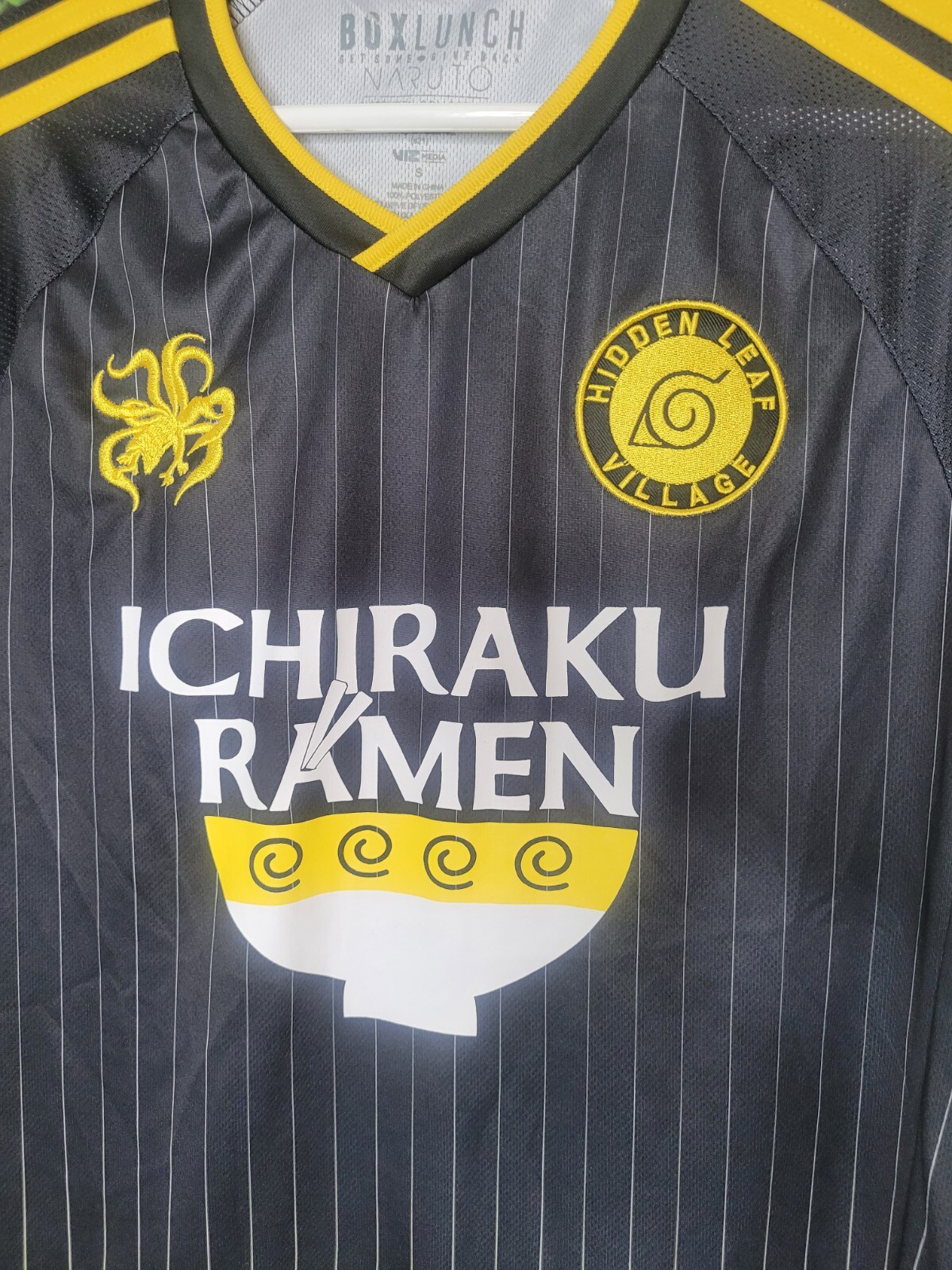Naruto Jersey Box Lunch Yellow Black Size Small Anime… Gem