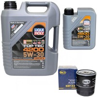 MotoröL Set 5W-30 Liqui Moly 6 Liter + ÖLfilter SM 143 FüR Lexus GS Toyota Hiace