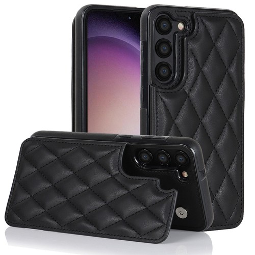 Luxury Grid Leather Credit Card Slots Wallet Case For Samsung Galaxy S23 A73 A53 - Picture 3 of 57