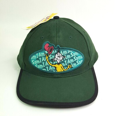 Dr Seuss Green Eggs & Ham Snapback Adjustable Sam I Am Book Hat Baseball Cap VTG