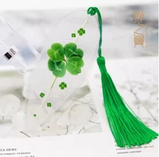 4 leaf clover book mark *