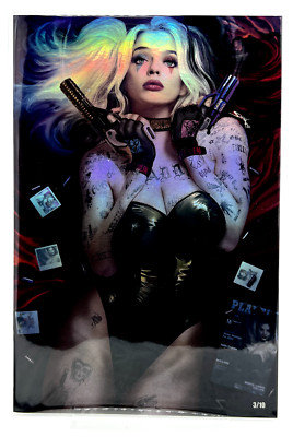 HARDLEE THINN PLAYTIME NOV 22  SHIKARII VIRGIN FOIL LIMITED #3/10 Harley Quinn
