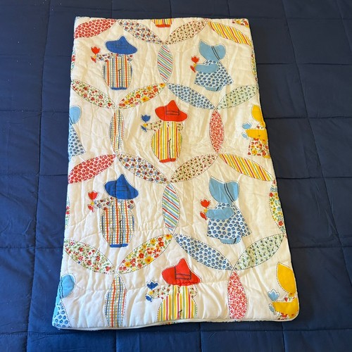 Saco de dormir acolchado para niños Sunbonnet Sue de colección cierre de cremallera para reparación o cortador - Imagen 2 de 11