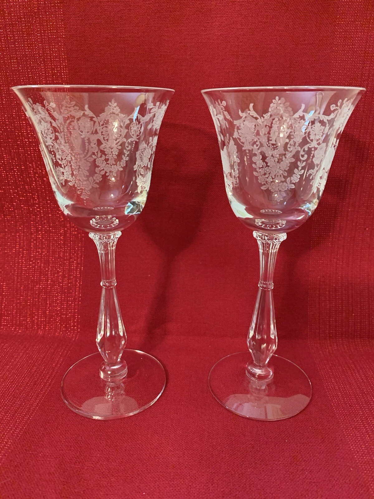 Tiffin Franciscan Cherokee Rose Crystal Wine/Cocktail Glass 4 oz. 6”T