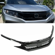 Front Grille For Honda Civic 2019-2021 2020 Coupe Sedan Type-r Style Black Mesh