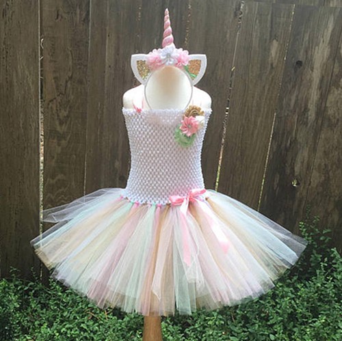 Girls Princess Tutu Dress Mermaid Costume Birthday Children Flower Party Cosplay - Bild 2 von 54