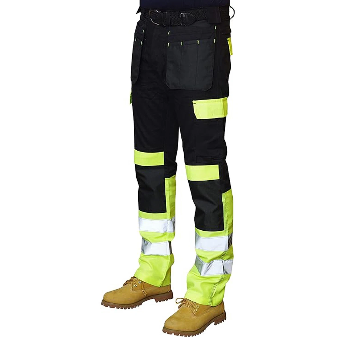Men s Reflective Tape Cargo Combat Army Work Trousers High
