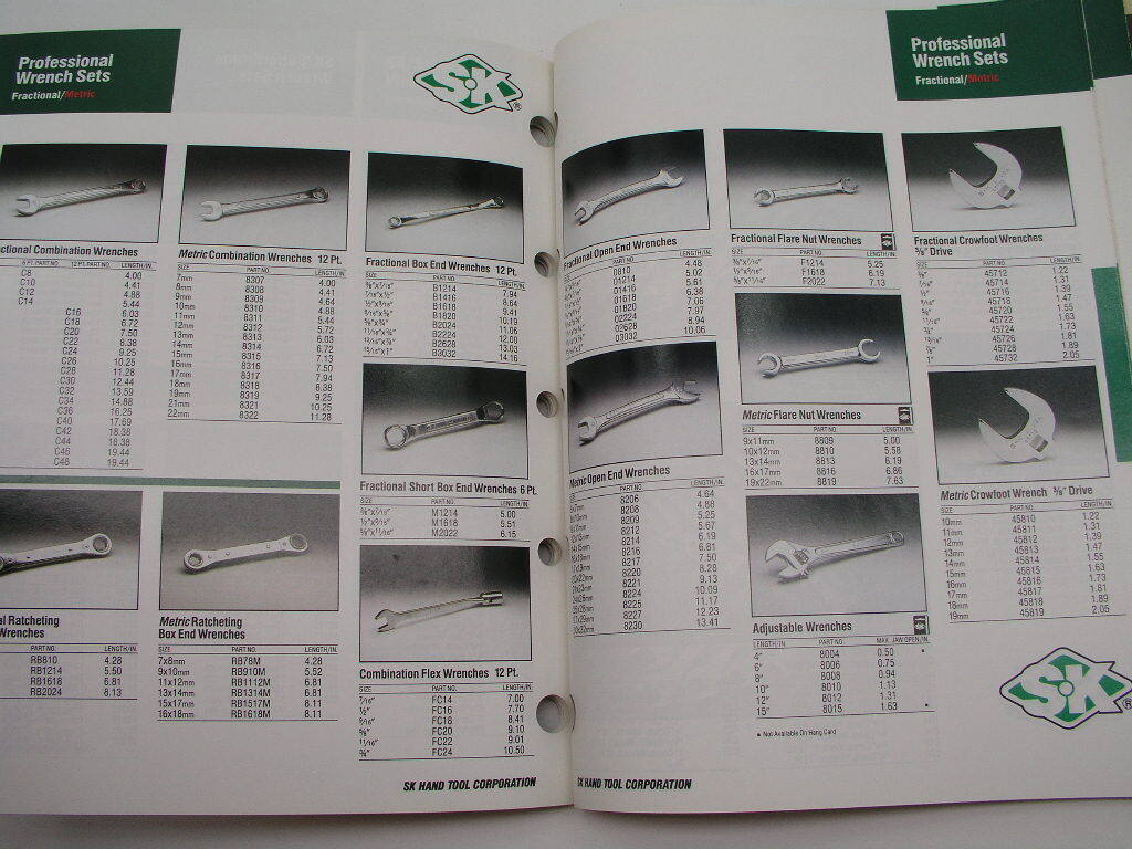 Vintage SK Tools Catalog, Copyright 1988 with 1989 Price Lists eBay