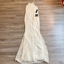 Lulu's Zenith Cream Lace Maxi Dress Size S NWT