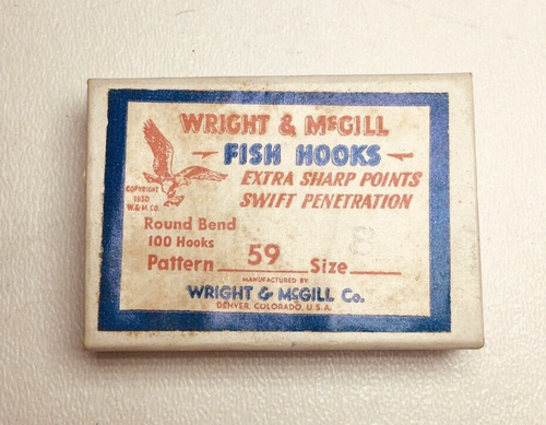Ganci da pesce vintage Wright e McGill modello 59 misura 8 (67 ami) - Foto 3 di 8