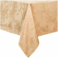 Autumn Vine Gold Damask Fabric Tablecloth Table Cloth 60x84 Oblong