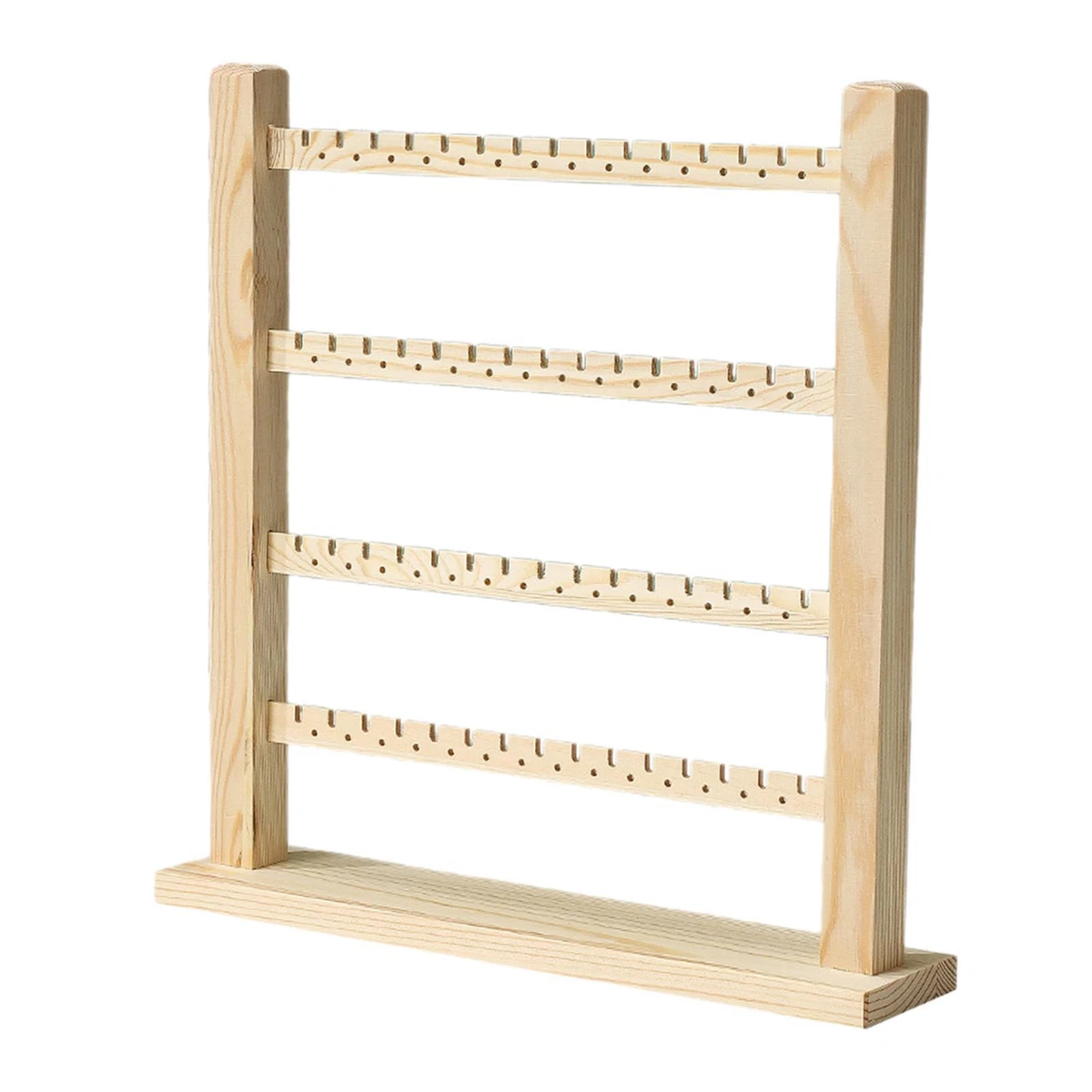 Jewelry Organizer Jewelry Storage Rack Wooden 4 Tiers Earring
