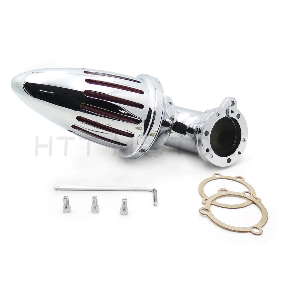 Kits de filtro de filtro de aire Bullet para Harley S&S Custom Cv Evo Xl Sportster cromado Foto 4 de 4