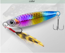 10PCS Fishing All Pelagic Road Runner Baits Iron Plate Metal Spinner Baits