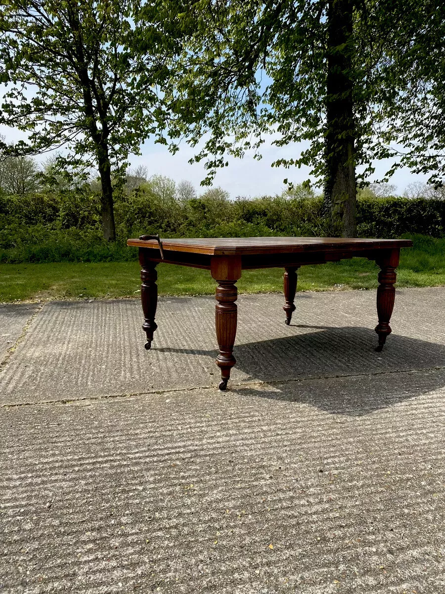 Victorian c Antique Oak Country Extending Dining Table Seats 4 6 People