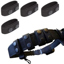 US 4PCS Duty Belt Keeper & Double Snaps for 2¼" Wide Belt Security Tactical Belt