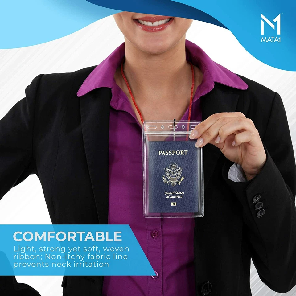 2 Упаковки водонепроницаемый 4 «x 6» паспорта держатель ID вакцинации карты протектор путешествий - Изображение 3 из 4