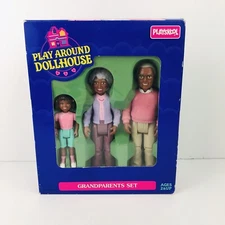 Playskool Dollhouse 1995 AFRICAN AMERICAN GRANDPARENTS GRANDMA GRANDPA GIRL Box