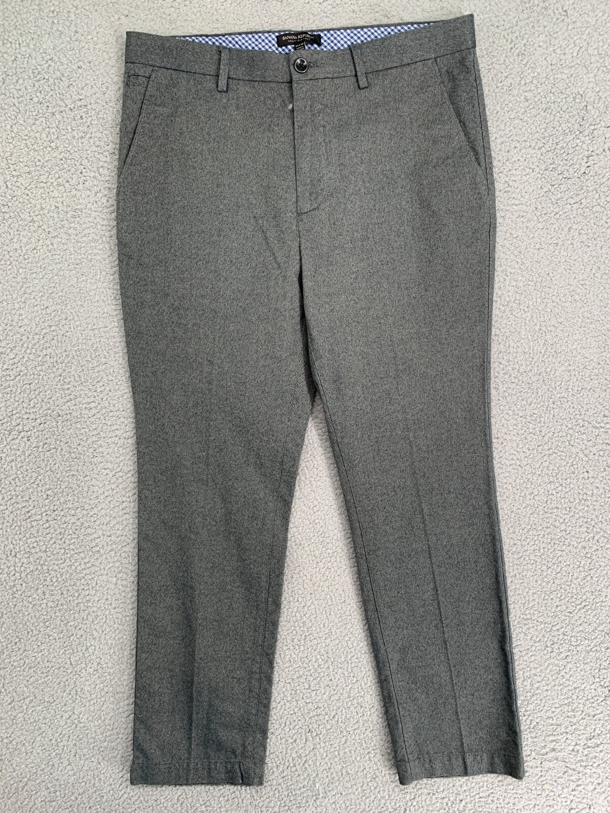Banana Republic 34x30 Kentfield Pants Gray Mens Cotton Dress Pants eBay