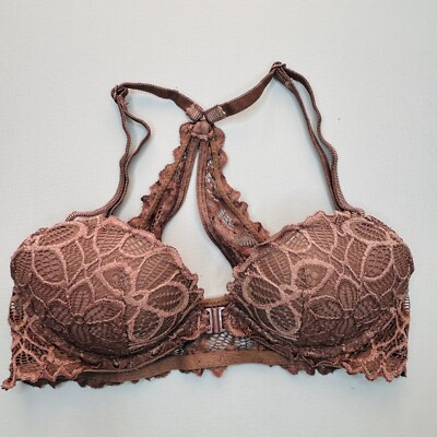 Victoria Secret Front Close Bra 32A Lace Date Racerback Underwire  Adjustable