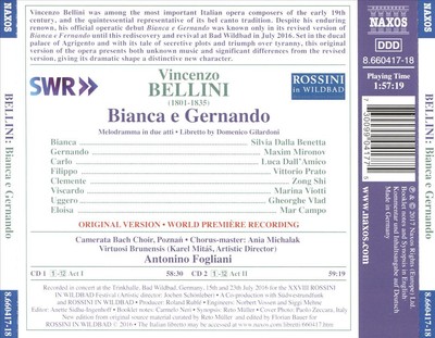 VINCENZO BELLINI: BIANCA E GERNANDO NEW CD