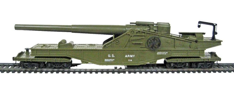 HO MODEL POWER US ARMY BIG CANNON CAR #99163 - Image 2 of 3