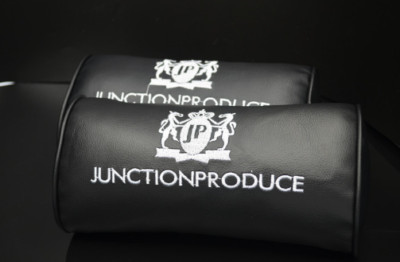 Junction Vip Pillows 2x Black JP JUNCTION PRODUCE VIP Style JDM Car Neck Pillow Headrest ...