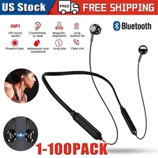Waterproof Bluetooth 5.0 Stereo Sport Wireless Headphones in Ear Headset lot USA