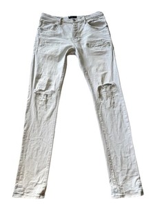 PURPLE ホワイト スリムフィットデニム 29 White Purple Jeans | eBay