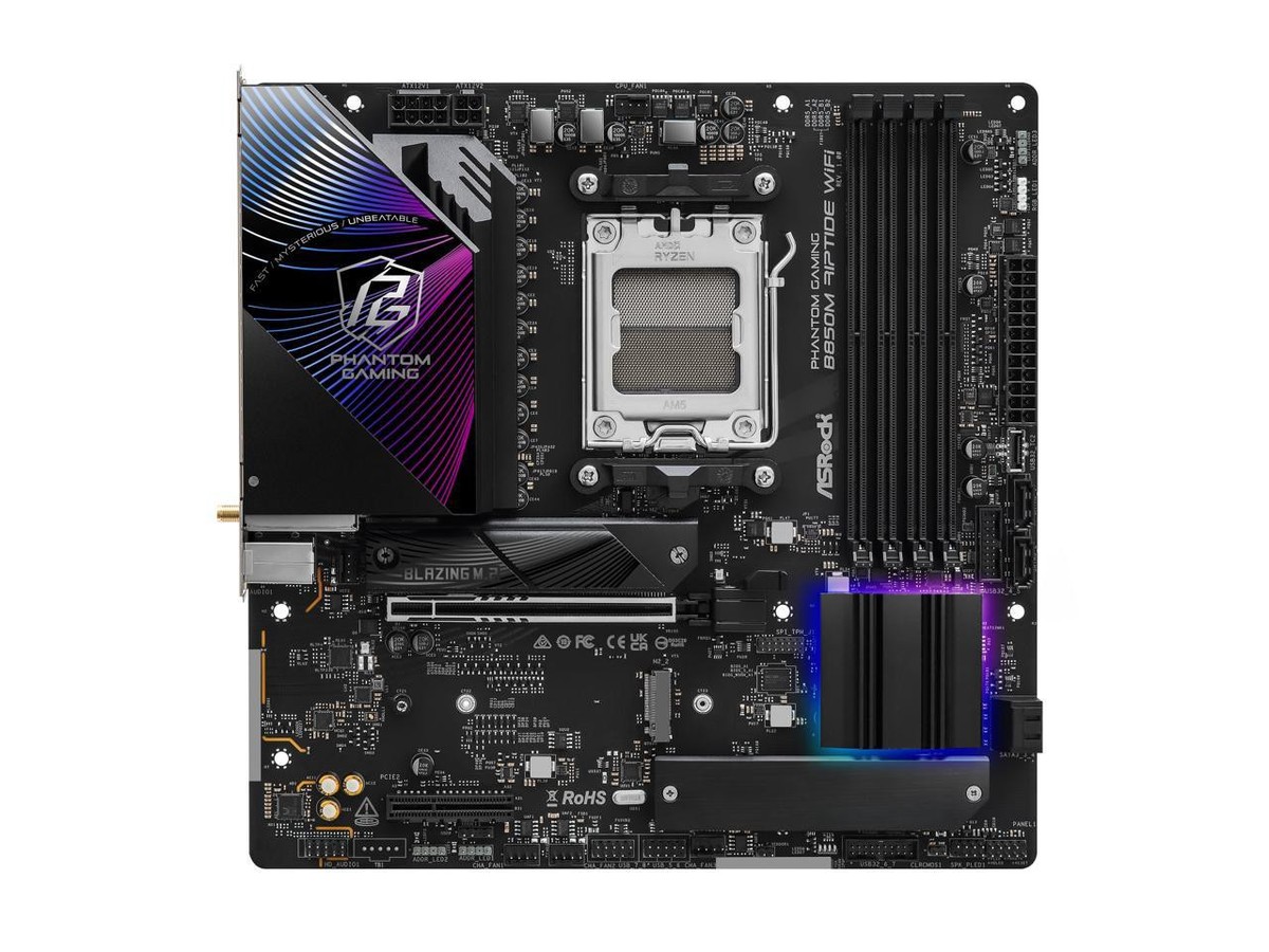 ASRock B850M Riptide WiFi AM5 AMD B850 SATA 6Gb/s Micro ATX