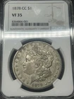 1878 CC Morgan Silver Dollar NGC VF35 Original First Year Carson City Mint