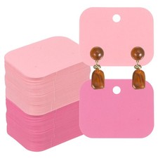 200Pcs 1.6"x2" Kraft Paper Earring Display Cards, Pink/Magenta