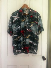 Vintage Paradise Found Size L Printed Rayon Hawaiian Shirt