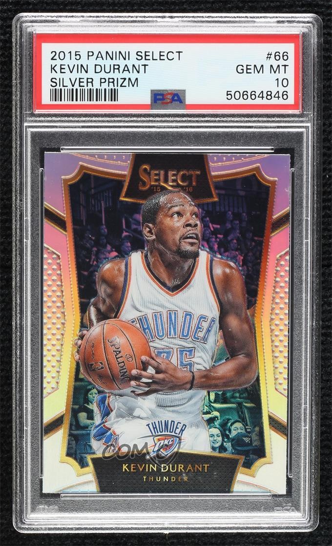 2015-16 Panini Select Concourse Silver Prizm Kevin Durant #66 PSA 10 GEM MT m4w