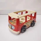 Vintage 1969 Fisher Price Little People FP 141 MINI BUS Red Made In USA
