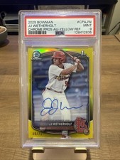 2025 Bowman - Chrome Prospect Auto JJ Wetherholt #CPA-JW Yellow Refractor /75