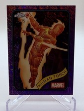2025 Topps Chrome Marvel Human Torch PURPLE SHIMMER REFRACTOR #d 23/75 #40