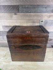 Antique Wooden 40 Fathom Fish Shipping Crate/Box Boston, Mass.