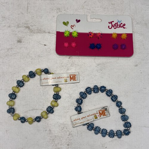 Despicable Me 2 Pulseras, Justice 6 Pares Pendientes Perforados Niñas Joyería - Imagen 4 de 12