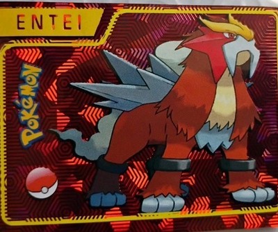 2024 POKEMON Last Evolution Sticker #R16 ENTEI Red Holo Limited Edition Foil