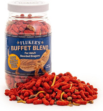 Fluker'S Buffet Blend Adult Bearded Dragon Diet, Mealworms, Crickets and Pellets